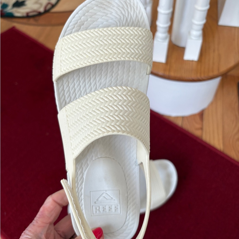 Reef Off-White Woven Strap Sandals